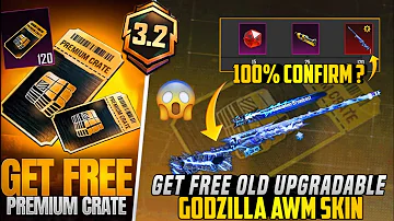 New Premium Crate Is Here | Upgradable Old Godzilla AWM Skin | New Premium 3 Upgraded Weapons |PUBGM