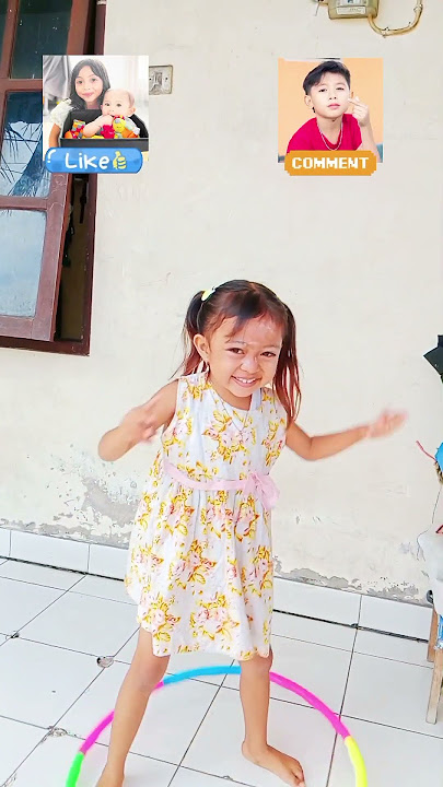 While playing hula hoop