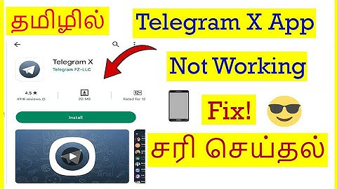 How to Fix Telegram X App Not Working Problem In Mobile Tamil | VividTech