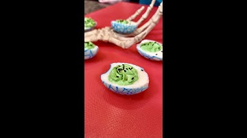 Spiderweb Deviled Eggs  🕸🥚