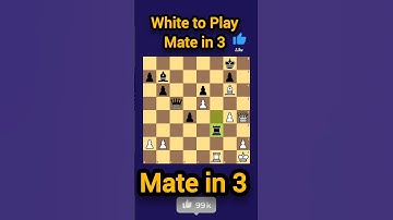 🔥 Briljante mat in 3 schaakpuzzel! #chesspuzzle ❤️❤️