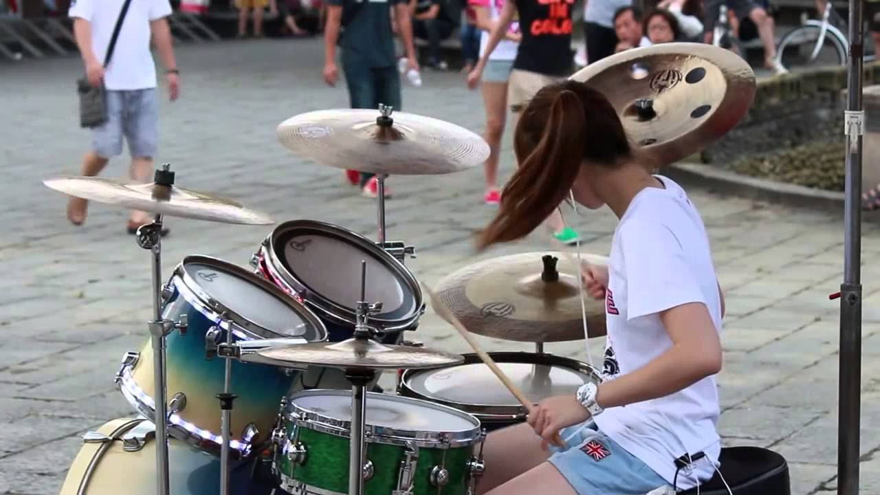 Hot Drummer Girl - Beautiful Girl - Trouble Maker - youtube