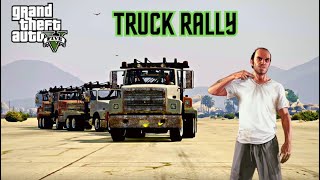 GTA V | Trevor Create Giant Caterpillar Of Tow Trucks | Truck Rally