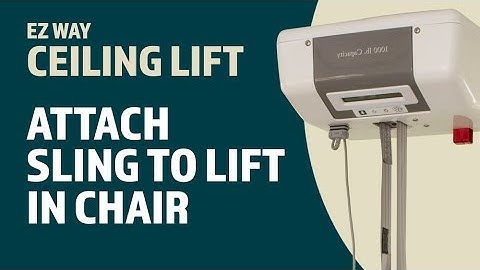 EZ Way Ceiling Lift Usage: Attaching the Sling to the Lift in a Chair