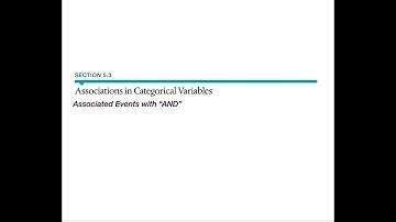 5.3 Associations in Categorical Variables: Associated Events with AND