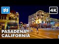 [4K] 🎄 Downtown Pasadena, California at Night - 2021 Christmas Walking Tour & Travel Guide 🎧