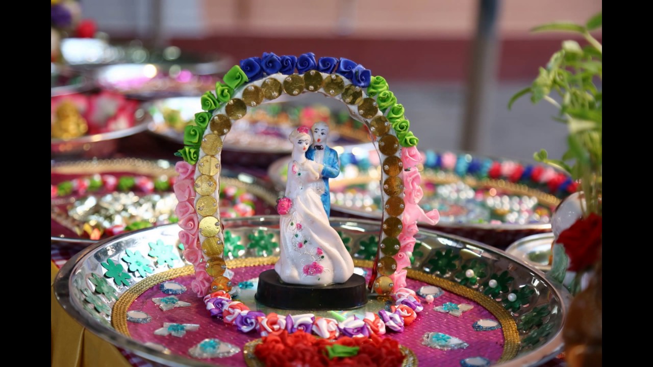 Wedding And Reception Beautiful Decorations Plates Youtube