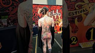 Best Chest Back Tattoo Contest Hell City Columbus 2024 #epicjontuazon #hellcitytattoofest #tattoo