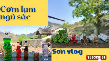 Làm Cơm Lam Ngũ Sắc Cực Đẹp Mắt |Thử Làm Cơm Lam Với Tất Cả Các Loại Nước Ngọt|Sơn Vlog