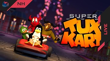 Linux Gaming: SuperTuxKart Live Gameplay - NightHawk