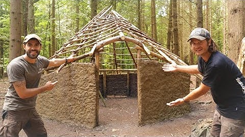 Earth Walls! Woodland Bushcraft Project with TA OUTDOORS using basic hand tools - Roundhouse Ep.7
