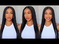 NO WORK! Pre-Everything Wig! Yaki Straight  Ear to Ear Lace Put on and Go Lace Frontal Wig-ft Nadula