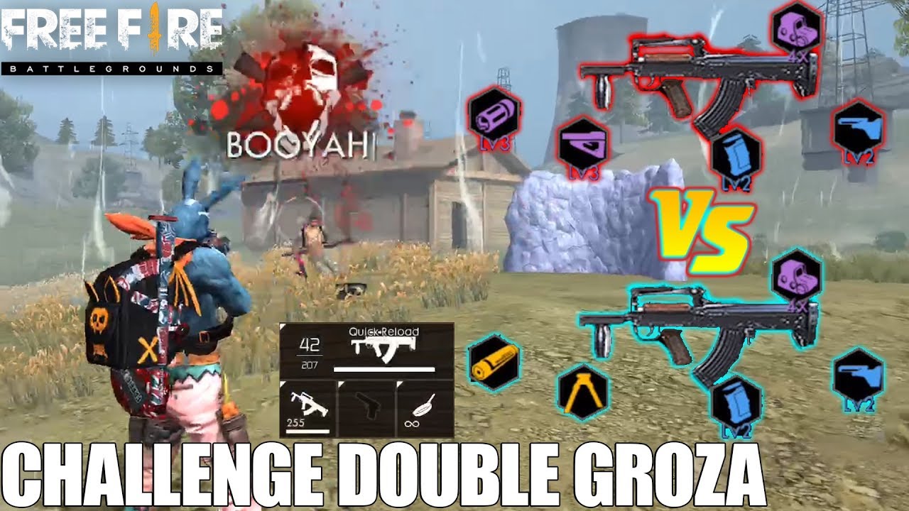 PAKAI DOUBLE GROZA SENJATA TER SAKIT DI FREE FIRE LANGSUNG AUTO BOOYAH DONK YouTube