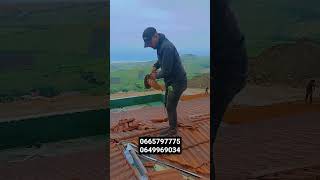 أشغال تركيب القرميد في المغرب #morroco #tuiles #travauxtoiture #tuileries #villa