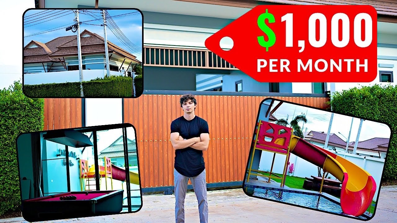 $1,000 PER MONTH !! Home Tour - Pool Villa | This is what you get in Thailand for $1,000
