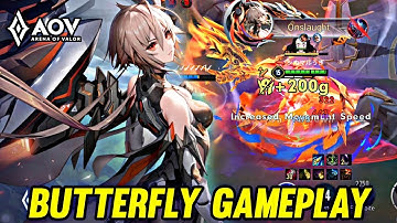 AOV : BUTTERFLY GAMEPLAY | IN JUNGLE - ARENA OF VALOR LIENQUAN MOBILE ROV