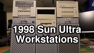 Sun Ultra 10 and Ultra 60 workstations power on