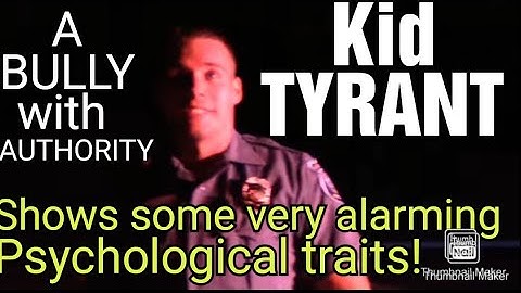 POWER HUNGRY, ANGRY, KID TYRANT TRIES TO BULLY CITIZEN.