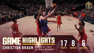 Christian Braun Full Game Highlights vs. Trail Blazers