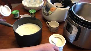 三种方式自制酸奶 Three ways to make yogurt at home by using yogurt maker, instant pot and rice cooker