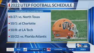 C-USA revises 2022 football schedules UTEP to open at home vs UNT