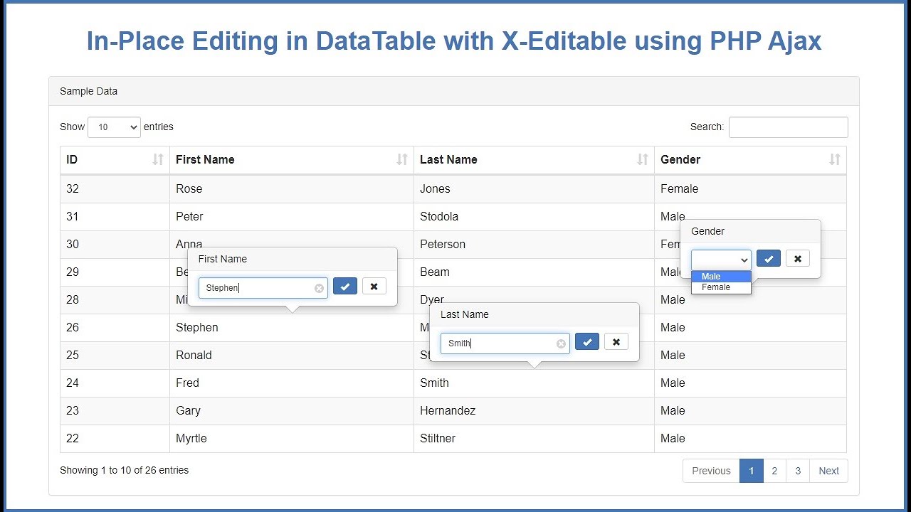 array_values  New Update  In-Place Editing in DataTable with X-Editable using PHP Ajax