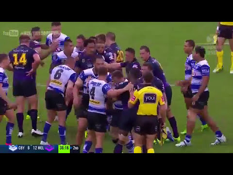FIGHT! Sam Kasiano vs  Will Chambers Bulldogs vs  Storm, NRL 2017 1 #rugbyclan #rugby #rugbyclan