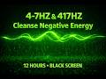 4–7Hz Theta + 417Hz Frequency | Deep Sleep & Emotional Healing (12 Hours) Rain Sounds