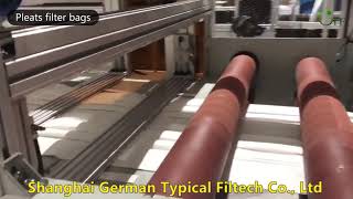 Pleats filter bags production line machine