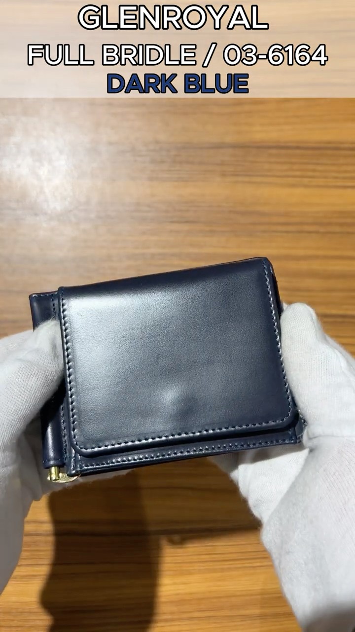GLENROYAL Full Bridle Money Clip (with coin purse) (Dark Blue) 03