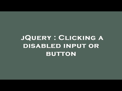 jQuery : Clicking