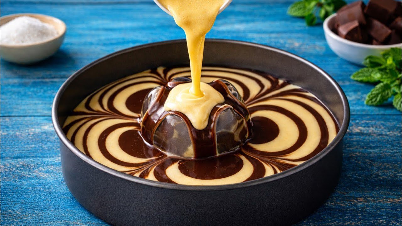 Zebra-Kuchen Rezept ohne Waage! Einfach backen mit Löffeln.