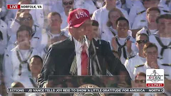 WATCH: President Trump Hypes up the Troops at the Navy 250 Celebration - 10/5/25