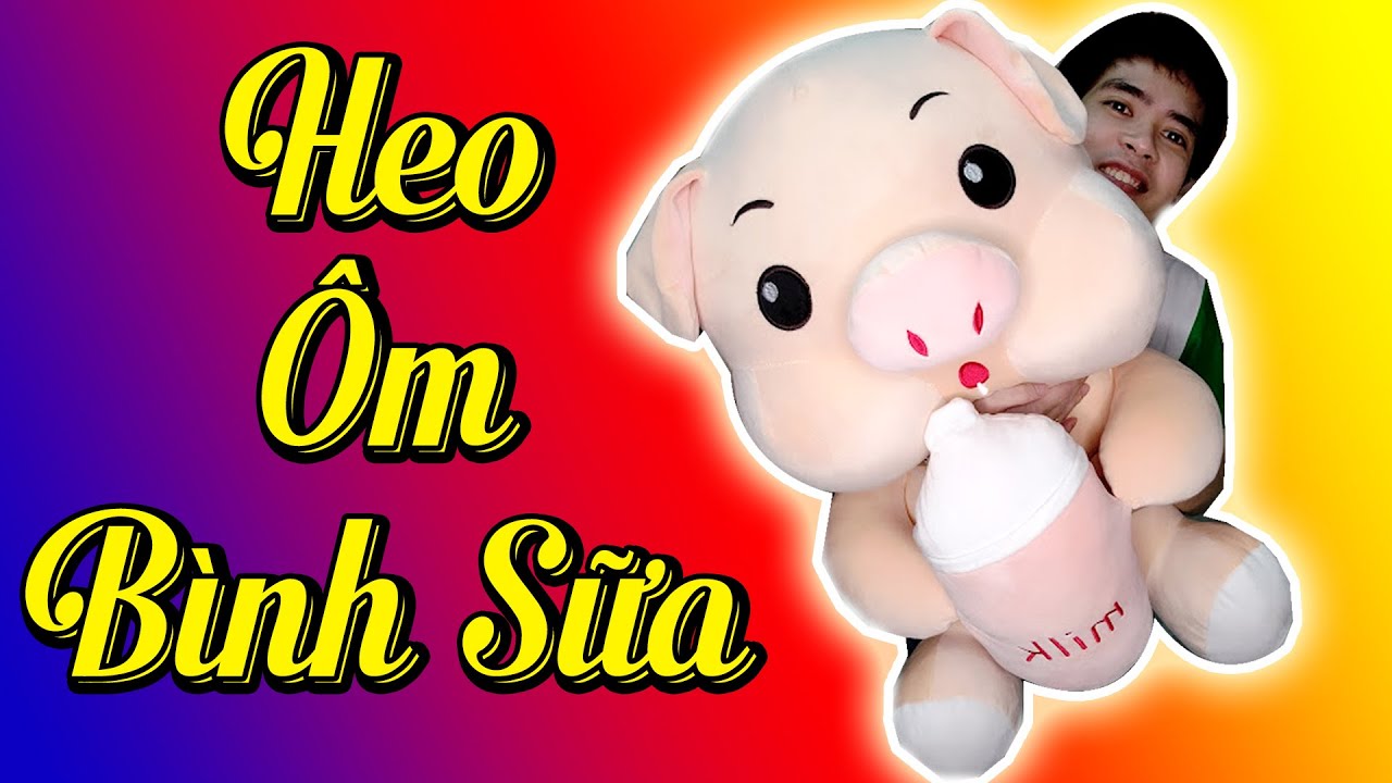 gau bong dep gia re New Heo Ôm Bình Sữa Gấu Bông Siêu Dễ Thương - Shop Gấu Bông Cao Cấp Chất Lượng Giá Rẻ tại Cần Thơ