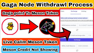 Gaga Node New Update |Convert Gaga Point To Meson Credit |Meason Credit Not Showing Wallat Solution