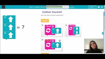 code.org KURS 1 (12-18 Ders) Çözümleri