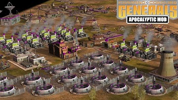 BOSS ONE SUPER UNIT GAMEPLAY -  C&C Generals Zero Hour Apocalyptic 2.2