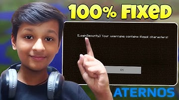 Aternos Login Security Problem Fixed | Your username contains illegal characters
