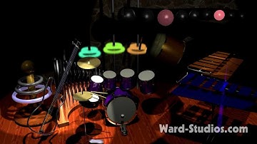 Tiny Bouncing Objects 2.0 Animusic style Animated Music Video New Age