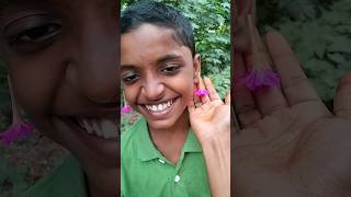How to make flower earrings 🤩🤩#diy #nature #flowers #funny #memes #viral #earrings