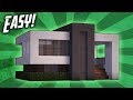 Minecraft how to build a small modern house tutorial 14