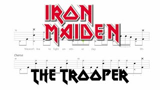 Iron Maiden - The Trooper (🔴 Drum Notation | Tutorial) @chamisdrums Bass Tabs @ChamisBass