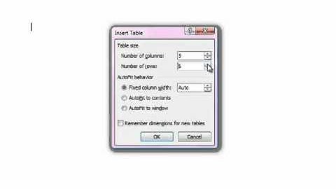 How to Insert and Edit Tables in Word 2007