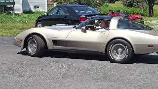 1982 Corvette collectors edition  cold start up and drive off