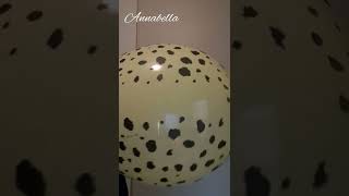 BLOWING UP Animal print Balloon #balloon #animalprint #luftballons #inflating #deflating #asmrsounds