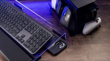 YIKOLA Clear Acrylic Keyboard Stand and Keyboard & Mouse Storage Rack | Desk Saver & Setup | Review