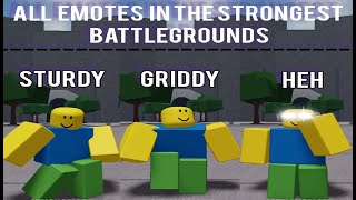 All emotes in The Strongest Battlegrounds Roblox