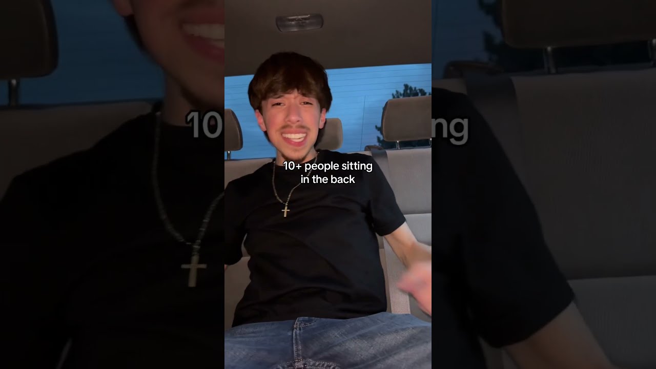 Hispanic Families Fitting Everyone In The Car