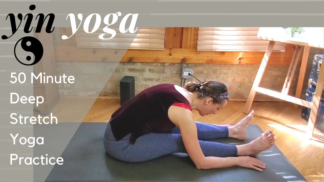 50 MINUTE YIN YOGA PRACTICE SEQUENCE. Yin deep stretch yoga. Home yoga ...