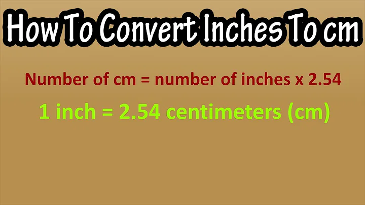 How To Convert And Formula For Inches To Centimeters (cm) - Converting Inches To Centimeters (cm)